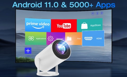 Black mini projector home - black,