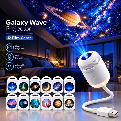 Portable led galaxy ocean - portable, 4k