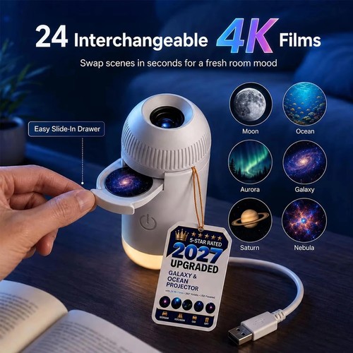 Portable led galaxy - 4k, ocean