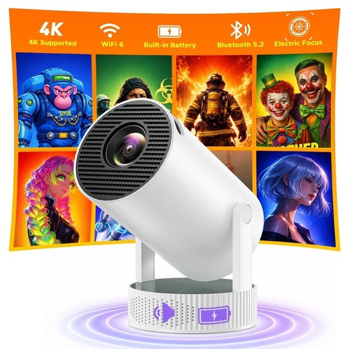 Portable battery projector - portable, 4k
