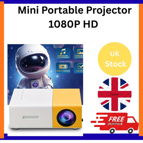 Mini portable projector 1080p - mini,